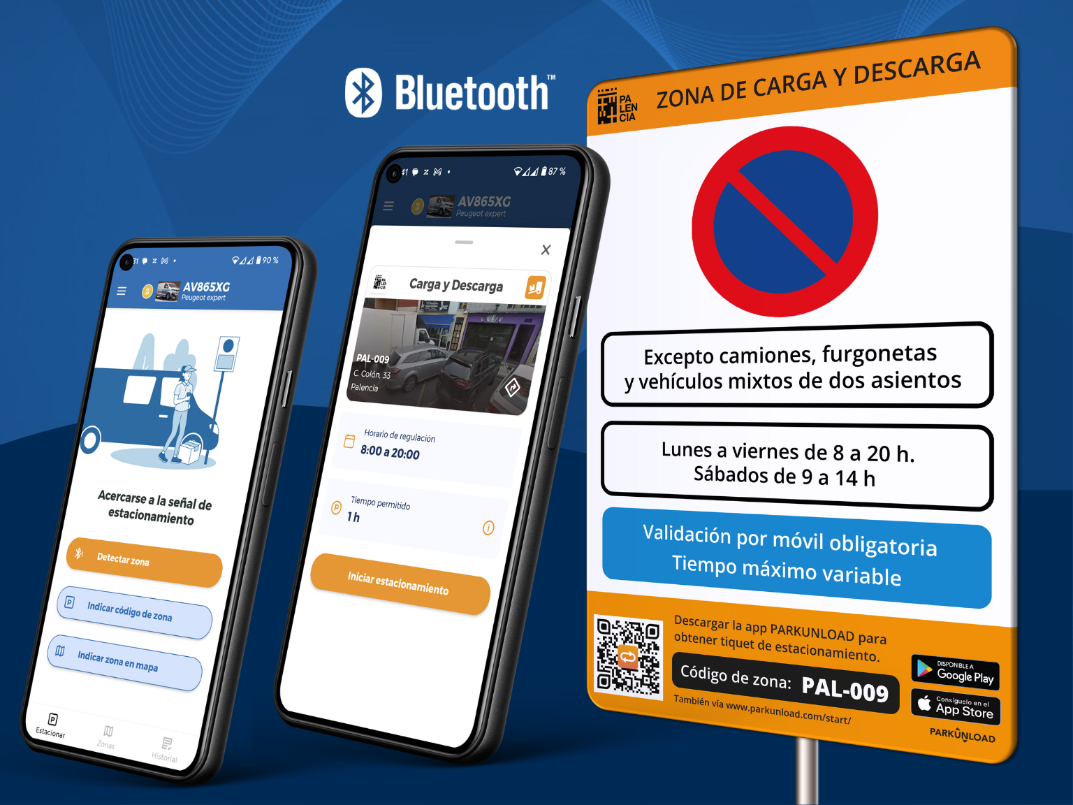 Parkunload Senal Bluetooth zona Carga Descarga Palencia.png